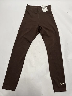 NIKE Women’s Tight Fit High Rise Yoga 7/8 Length Leggings Brown XS DV7789-237 - Image 1 of 4