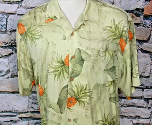 BERMUDA BAY Mens Hawaiian Camp Shirt Luxurious Silk Multi Color Floral Large - Picture 1 of 12