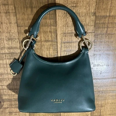 Radley London Cuba Street Small Tote Bag- Green Leather - Grab & Crossbody Strap - image 1 of 4