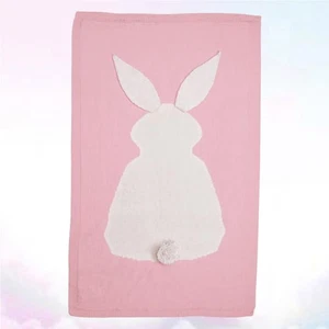 1pc Babydecke 3D Kaninchenohr -Strickdecke bequemes Kleinkindrosa - Bild 1 von 11