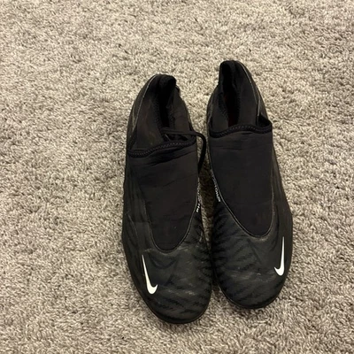 Botines de fútbol Nike Phantom talla 10 negro naranja DD9482-040 cordones Ghost Foto 1 de 4