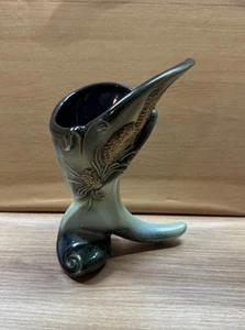 Hull planter vase deer parchment and pine ceramic 7 3/4” Tall - Picture 1 of 8