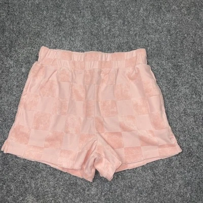XSET Shorts Womens Size S Pink Terry Checkered Beachy Casual - Image 1 of 4