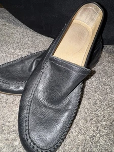 Frye Lewis venezianische Halbschuhe Schuhe Herren Größe 10,5 schwarz Leder Freizeit Slipper - Bild 1 von 6