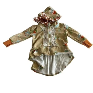 Persnickety Hi Low Ruffle Hooded Jacket Toddler Size 18 Months - Picture 1 of 7