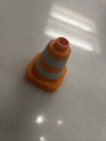 Lego Duplo Orange Traffic Cone White Stripes in 7840 3293 5652 6146 4986 4688