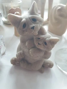 QUARRY CRITTERS CELINE AND CLEO CATS 2001 SECOND NATURE DESIGN LOVELY FIGURINES - Picture 1 of 6