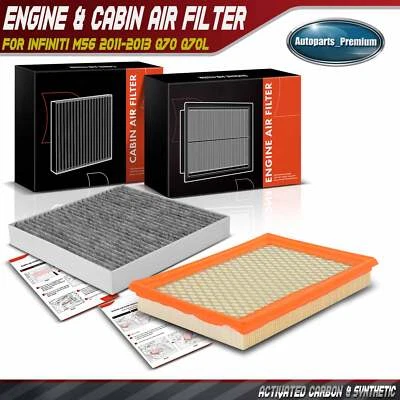 Filtro de aire de cabina de motor y carbón activado para INFINITI M56 2011-2013 Q70 Q70L Foto 1 de 4
