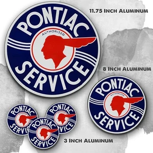 Pontiac Approved Service Sign Reproduction Aluminum Circle Sign - Picture 1 of 4