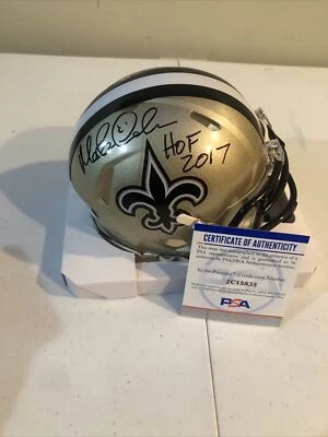 全新 ORLEANS SAINTS- MORTEN ANDERSEN 签名 亲笔签名 速度 迷你头盔 PSA 正品证书  — 第 1/4 张图片