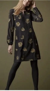 Cabi #3697 Occasion Dress in Swiss Dot Gold Embroidered Size Small - Picture 1 of 5