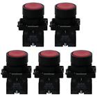 5Pcs Red Sign Power Button Switch 1 Nc N/C Momentary Push Button Switch   Home