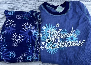 NWT Girls CIRCO Sz 10 Thermal Pajamas / Thermal Long Underwear 2pc SNOW PRINCESS - Picture 1 of 7