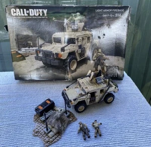 Mega Bloks USED Call of Duty Light Armor Firebase Humvee Troops 06817 - Picture 1 of 7