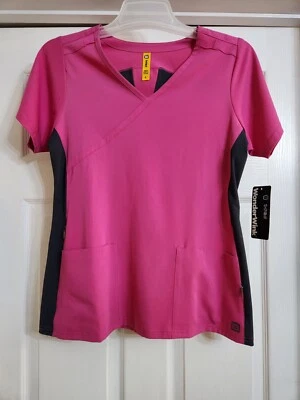 Wonder Wink женщин скраб Топ гонщик назад, стиль-6229 цвет фуксия/темно-серый - Изображение 1 из 4