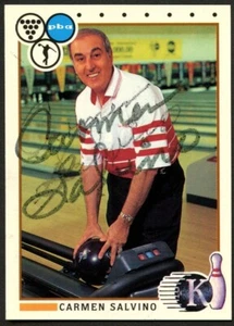 Carmen Salvino #75 signed autograph auto 1990 Kingpins PBA Bowling Trading Card - Picture 1 of 1