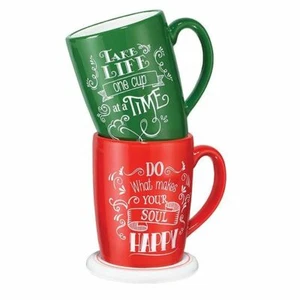 Blessings & Inspirations Coffee or Tea Mug w/Coaster - RED ONLY - GREEN SOLD OUT - Picture 1 of 1