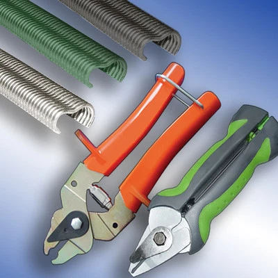 Drahtklammern Ringklammern VR16 A2 Edelstahl Stahl schwarz grün Drahtgitterzange - Bild 1 von 4