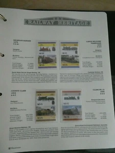 RAILWAY HERITAGE 1983 MINT STAMPS  NEVIS 5C 30C 60C $1 - Picture 1 of 5