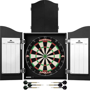 Mission | Home Darts Centre | Dartboard, Cabinet, 6 Darts, Scoreboards, Pen - Picture 1 of 6