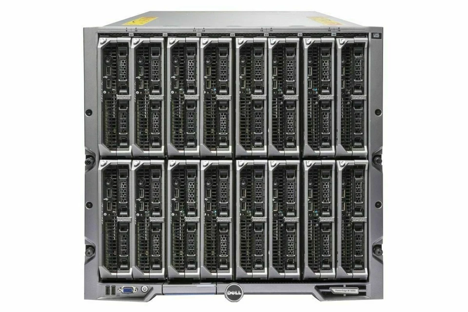 Dell PowerEdge M1000E + 16x M620 Blade Server 2x E5-2620 32GB Ram 2x 2TB HDD - Image 1 of 1
