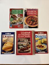Vintage Lot of 5 Diabetic Cooking Cookbook Recipes Diabetes Cook Book FREE SHIP!