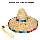 Mini Pet Dogs Straw Hat Sombrero Cat Dog Sun Beach Party Straw Hats For Dogs (M