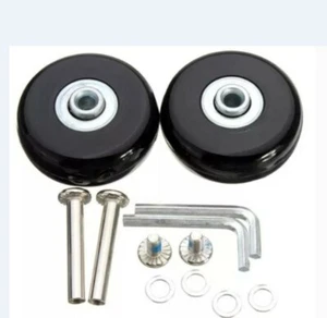 2Stück Gepäck Koffer Ersatz Räder Achsen OD 50mm Reparatur Mute Gummi Rollen - Bild 1 von 1