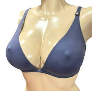 Reggiseno Victorias Secret Liscio Incredibile Sfoderato Immersione Sottofilo Satinato Blu-Grigio - Foto 1 di 3