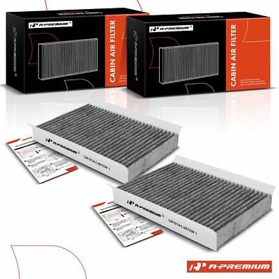 2x Filtro de Ar de Cabine de Carbono Ativado para Jeep Compass 17-22 Renegade Fiat 500L - Imagem 1 de 4