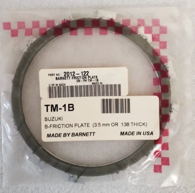 301-70-10003 SUZUKI NOS PLACA DE FRICCIÓN BARNETT 82-19 KATANA SV650 CON KEVLAR Foto 1 de 4