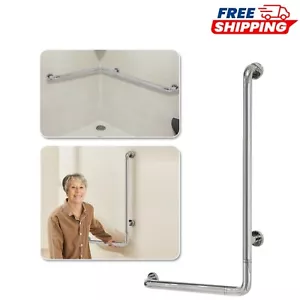 Versatile 24x36 L-Shaped Stainless Steel Shower Grab Bar for Maximum Safety - Picture 1 of 8