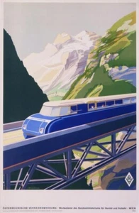 WUNSCHHEIM VON ÖSTERREICHISCHE VERKEHRSWERBUNG 1930 VINTAGE POSTER - Picture 1 of 1