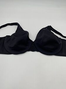 Vtg Vanity Fair Body Elegance Size 38 C Black Unlined T-Shirt Underwire 75-126