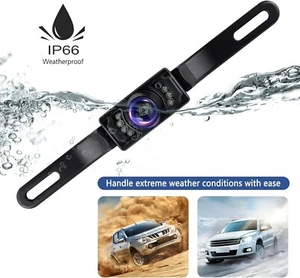 Backup Camera for Car 7LED HD Night Vision IP69 License Plate Camera F Safe Park - Picture 1 of 13