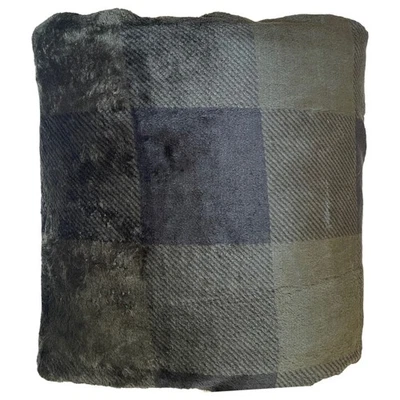 The Big One Cobertor de Pelúcia Oversized Verde Búfalo Xadrez - 5 pés X 6 pés - Imagem 1 de 3