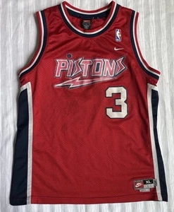 Nike Detroit Pistons Jersey Team Rewind 1980 Wallace Stitched Youth XL/Men Med - Picture 1 of 10