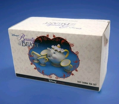 Beauty & The Beast Toy China Tea Set Disney Store Porcelain Mrs Potts Chip 1994 - Image 1 of 4