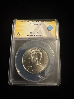 2010-D Kennedy Half Dollar Gem Brilliant Uncirculated MS69 Satin Finish - Image 1 of 4