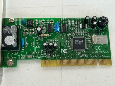 Vintage PCtel PCT789T-A PCI 56K V.90 Fax Modem Card 1789 Ver 2.6 Taiwan - Image 1 of 4
