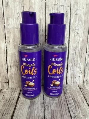NUEVO 2PK Aussie Miracle Bobinas Aceite Nutritivo Manteca de Cacao Macadamia Aceite de Nuez 3.2oz Foto 1 de 3