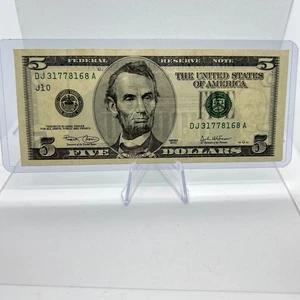 Old Design $5 Dollar Bill Series 2003 (31778168) Old US Paper Currency - Picture 1 of 2