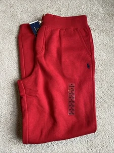 Polo Ralph Lauren Jogger Sweatpants Boy's Cotton-Blend-Fleece Red XL(18-20) - Picture 1 of 6