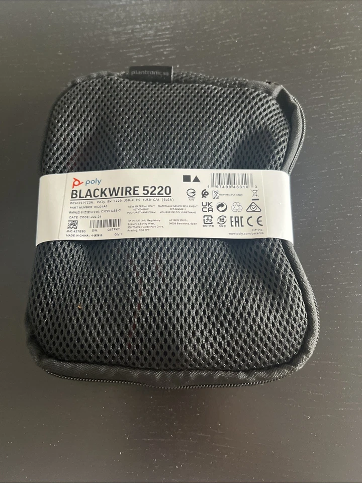 Poly Blackwire 5220 Stereo-Headset, USB-C-Anschluss, Inkl. USB-A-Adapter, 3,5mm - Bild 1 von 1
