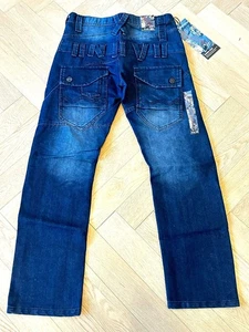 Peviani 888 indigo jeans, mens urban retro vintage denim size 32 pants - Picture 1 of 9