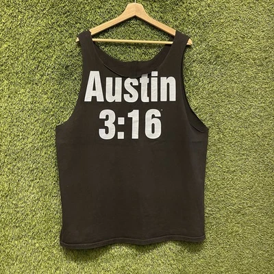Vintage 90s Stone Cold Steve Austin 3:16 Wrestling Tee Mens XXL Sleeveless Tank - Image 1 of 4
