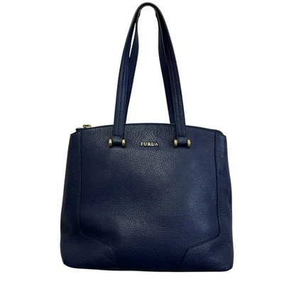 Bolso de Mano Furla de Cuero Guijarro en Azul Foto 1 de 4