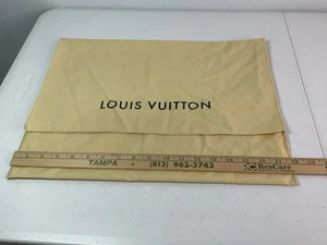 LOUIS VUITTON Beige Flap Dust Cover Bag. 18”x14”. Excellent Condition. - Picture 1 of 6