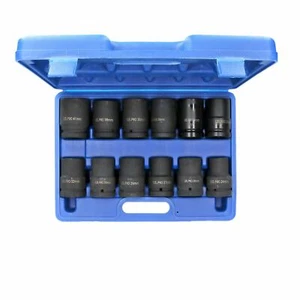 Enchufes métricos de doble profundidad de accionamiento de 1" hexagonal único 6 lados 24 mm - 41 mm 12 piezas - Imagen 1 de 1