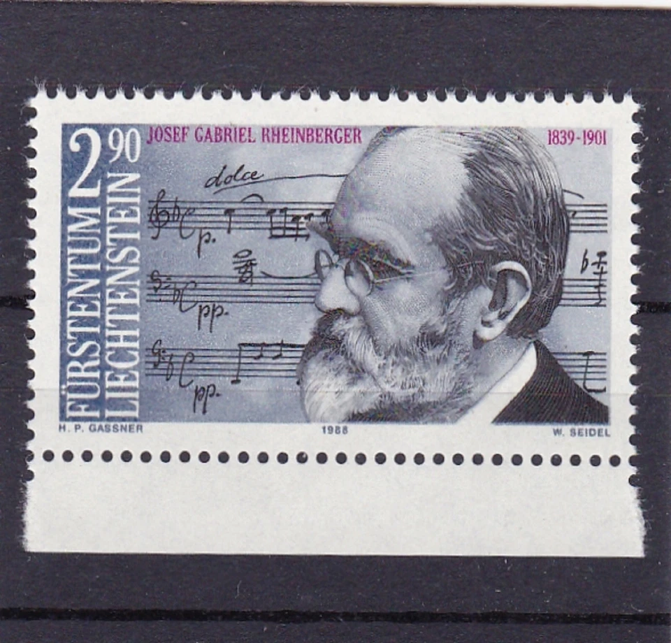 LIECHTENSTEIN #903 MNH 150th ANNIV. BIRTH JOSEF GABRIEL RHEINBERGER, COMPOSER - Image 1 of 1